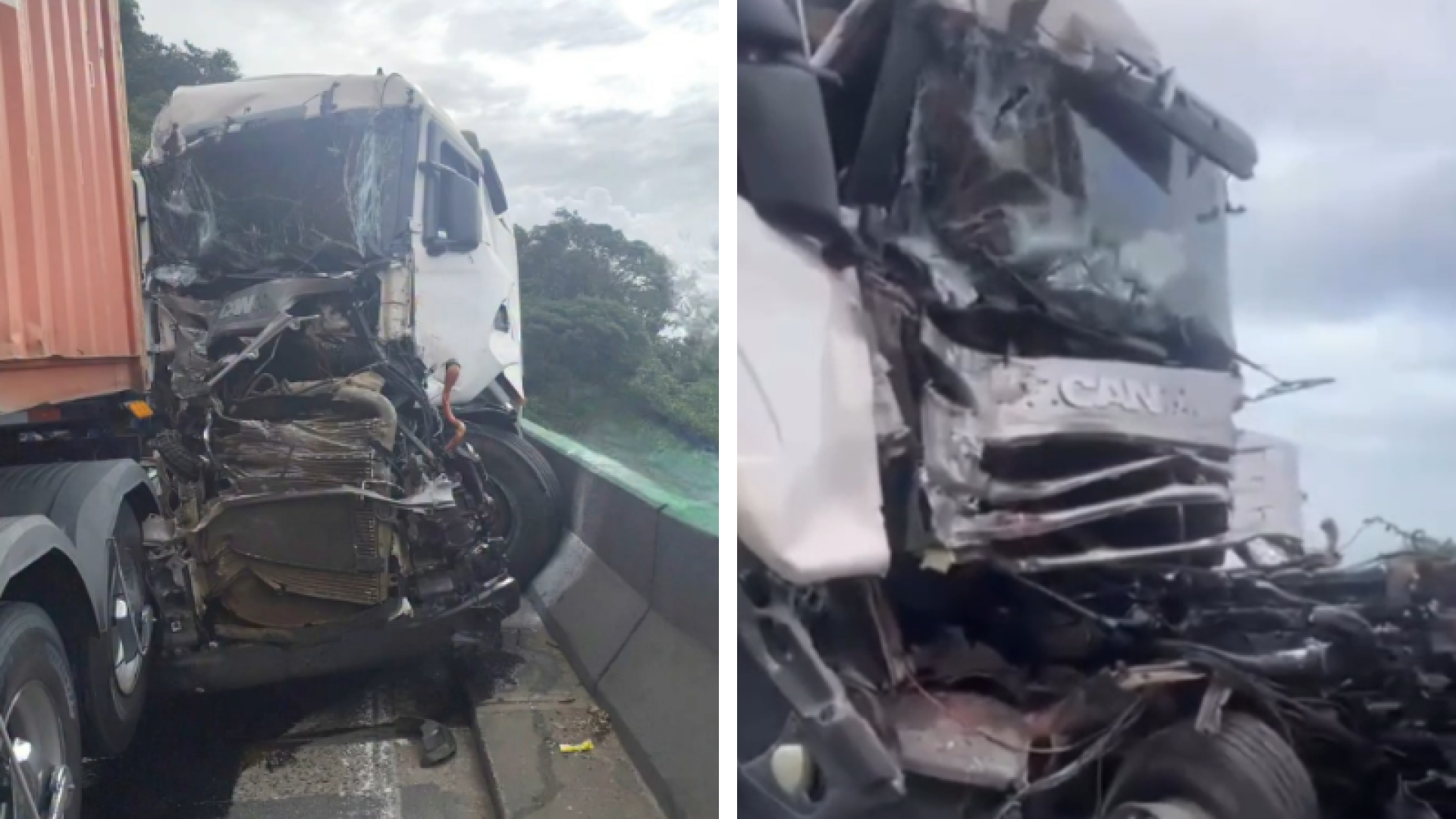 Acidente com carretas bloqueia Anchieta e provoca congestionamento