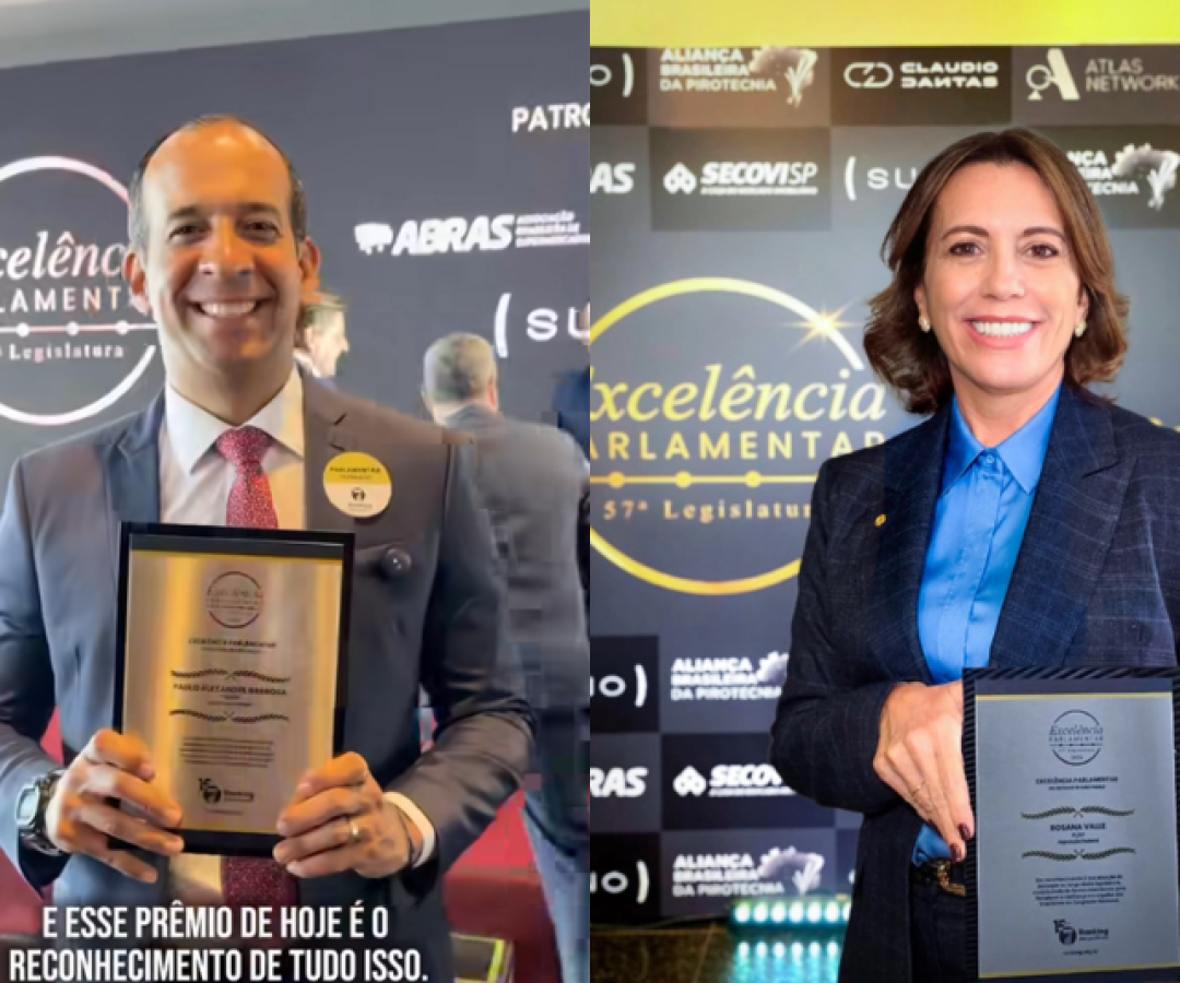 Paulo Alexandre Barbosa é destaque no Prêmio Excelência Parlamentar 2026; Rosana Valle fica atrás