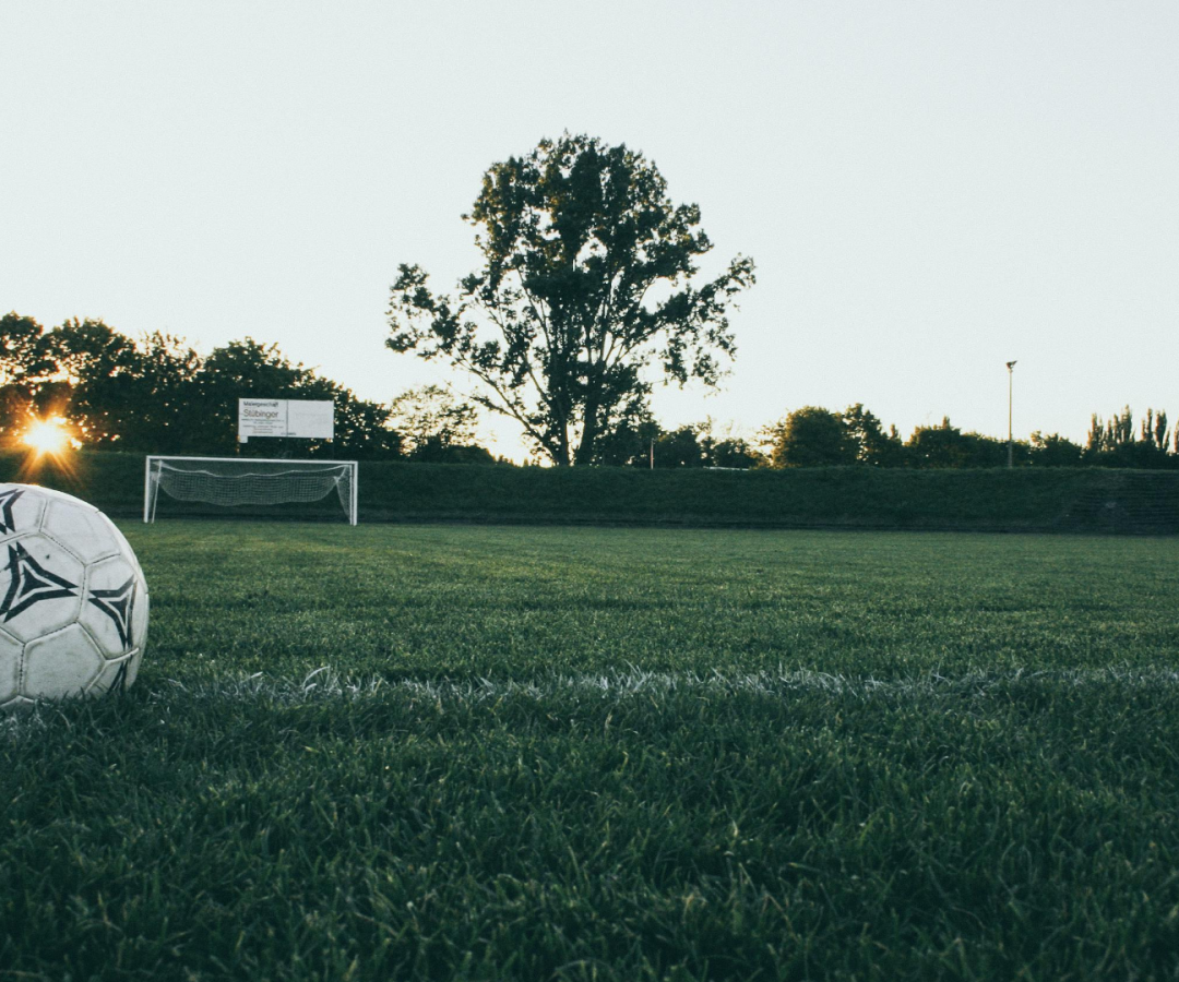 gramado e bola de futebol Foto de Markus Spiske: https://www.pexels.com/pt-br/foto/ceu-por-do-sol-campo-area-114296/