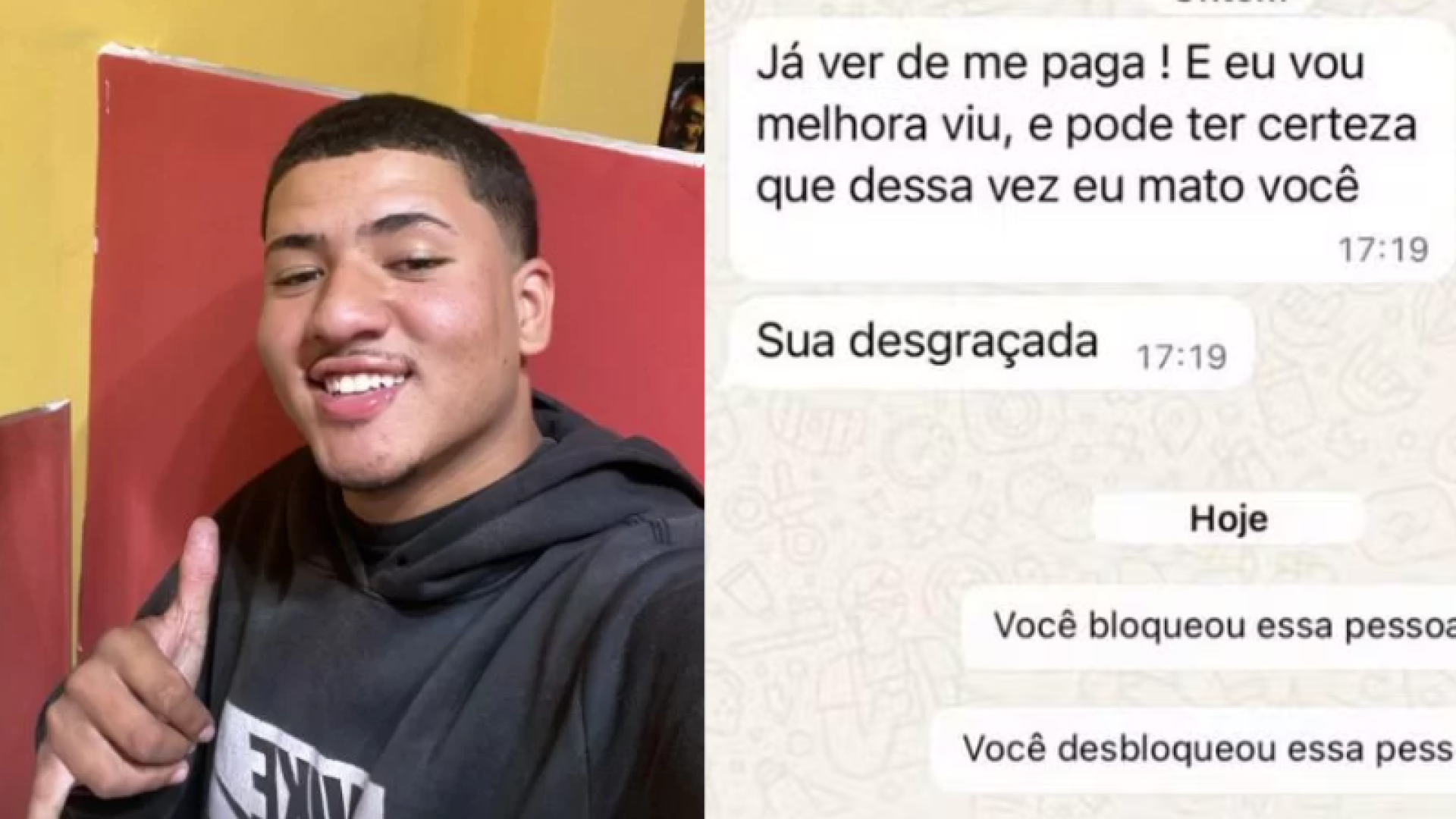 Thalys Feitosa da Silva, de 19 anos, foi preso em Praia Grande, no litoral de São Paulo, após invadir a casa da ex-namorada, de 20 anos...
