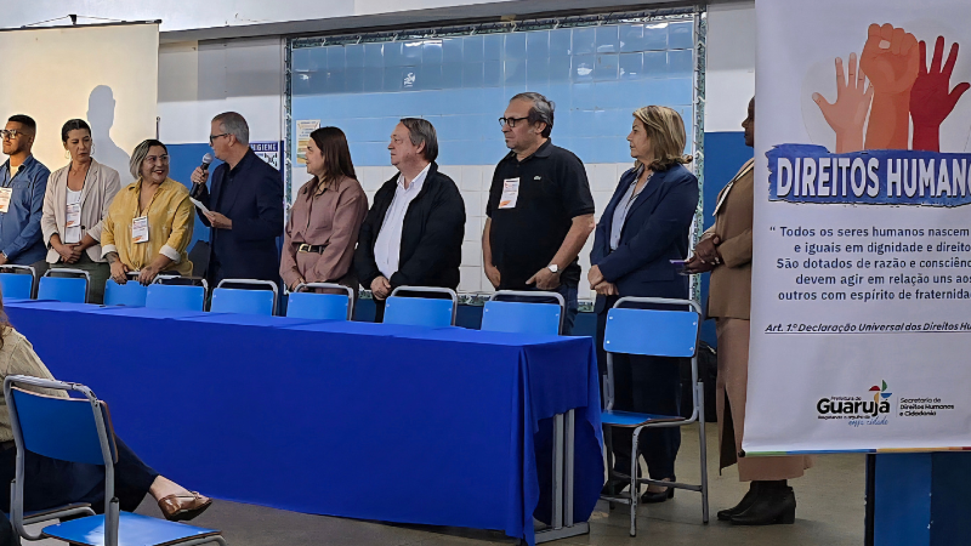 A 1ª Conferência Municipal de Direitos Humanos de Guarujá elegeu 18 delegados — 13 representantes da sociedade civil e cinco do...