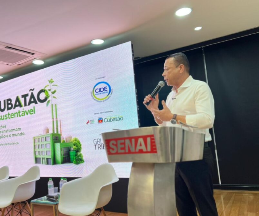 Cubatão recebeu nesta segunda-feira (24) a primeira edição do Fórum “Cubatão + Sustentável”, realizado no auditório do Senai Cubatão.