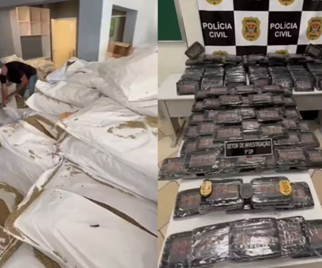 Dois iranianos foram presos em flagrante em Santos, no litoral de São Paulo, após a Polícia Civil encontrar aproximadamente 181 quilos...