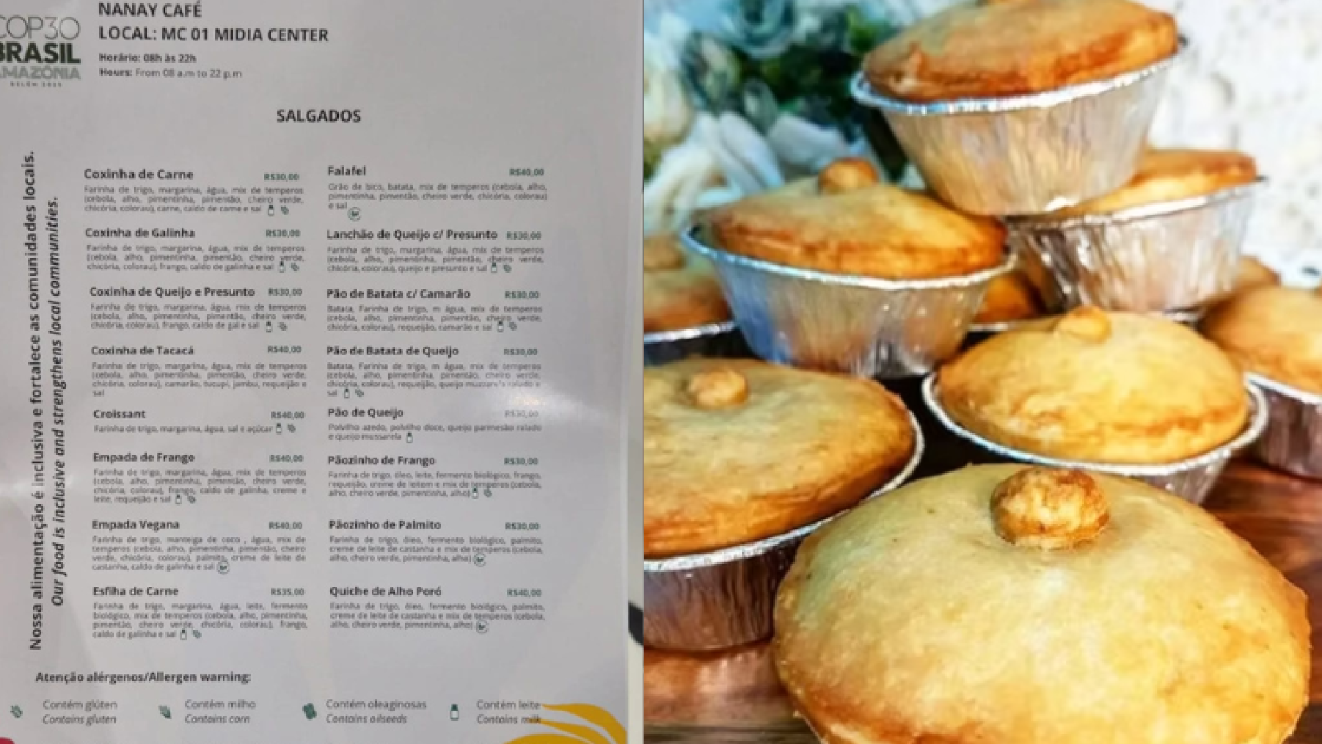 O cardápio de um dos restaurantes da COP30, conferência climática da ONU que será realizada em 2025 em Belém (PA), chamou a atenção...