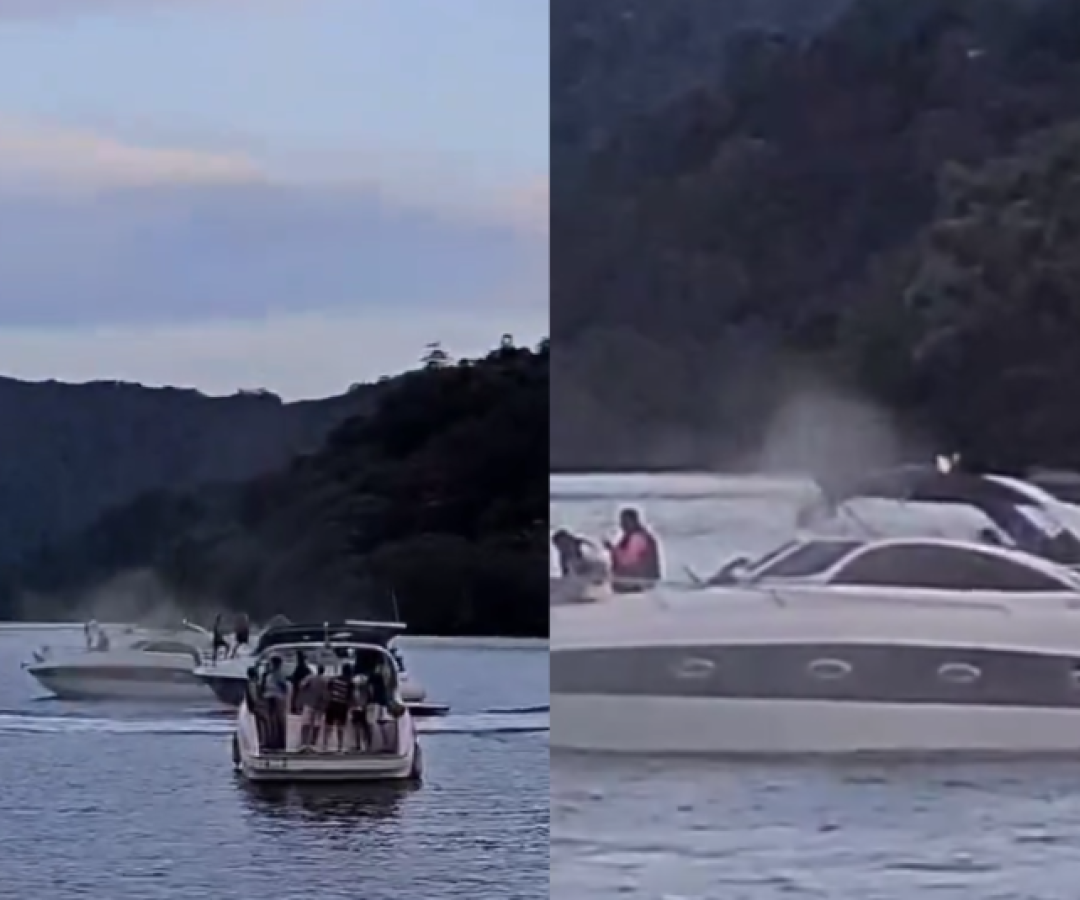 Uma embarcação pegou fogo no fim da tarde deste domingo (28), no canal de Bertioga, litoral de São Paulo, entre o bairro...