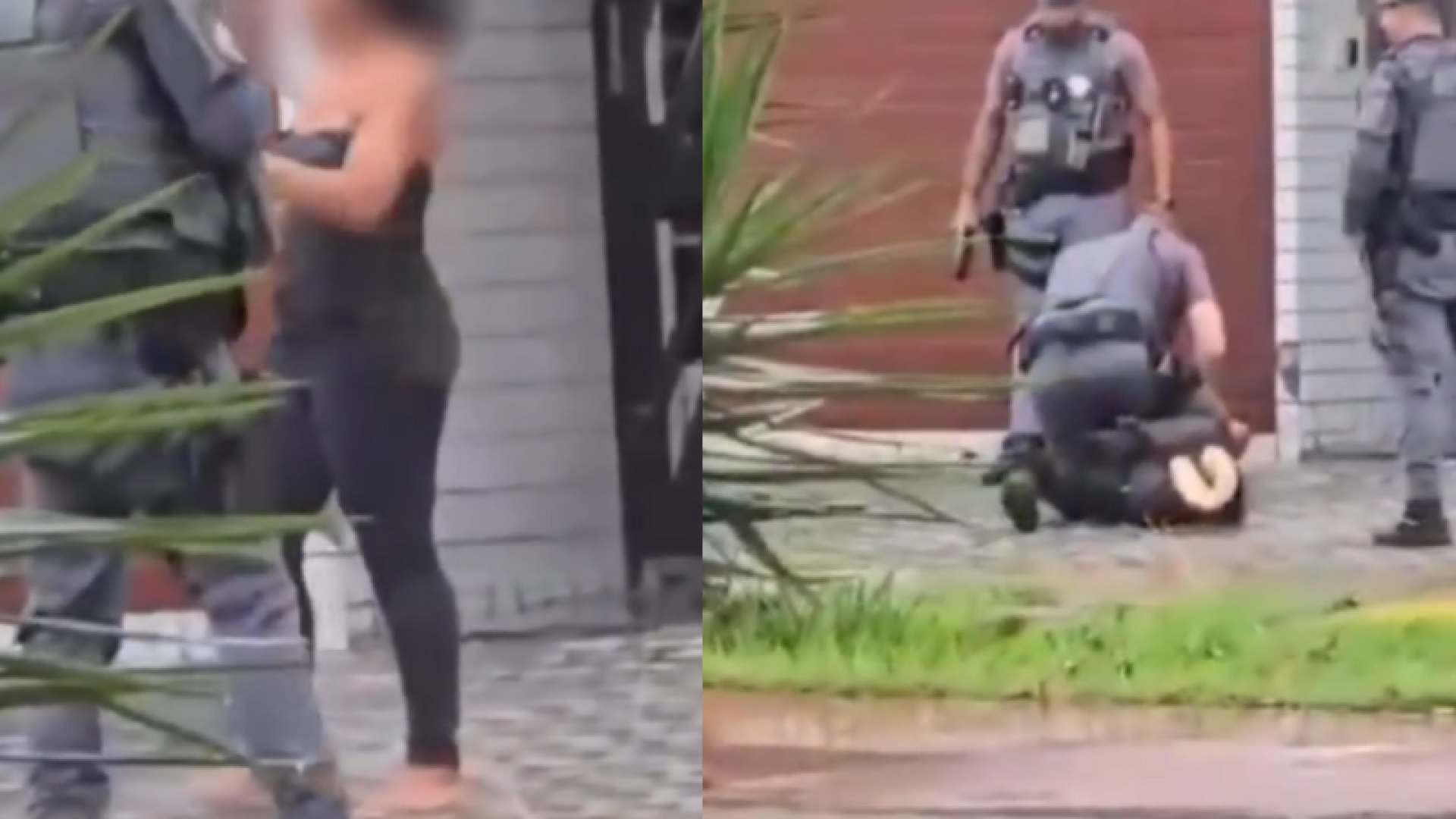 Uma mulher em aparente surto psicológico foi contida pela Polícia Militar na manhã desta segunda-feira (19), no bairro do Embaré...
