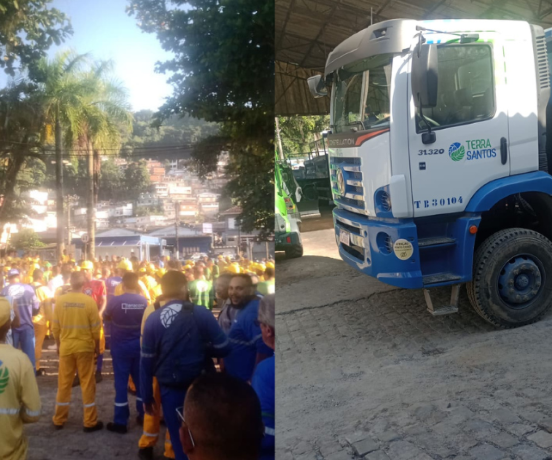 Cidades da Baixada Santista amanheceram com lixo espalhado em diversas vias nesta segunda-feira (16) devido à greve de trabalhadores...
