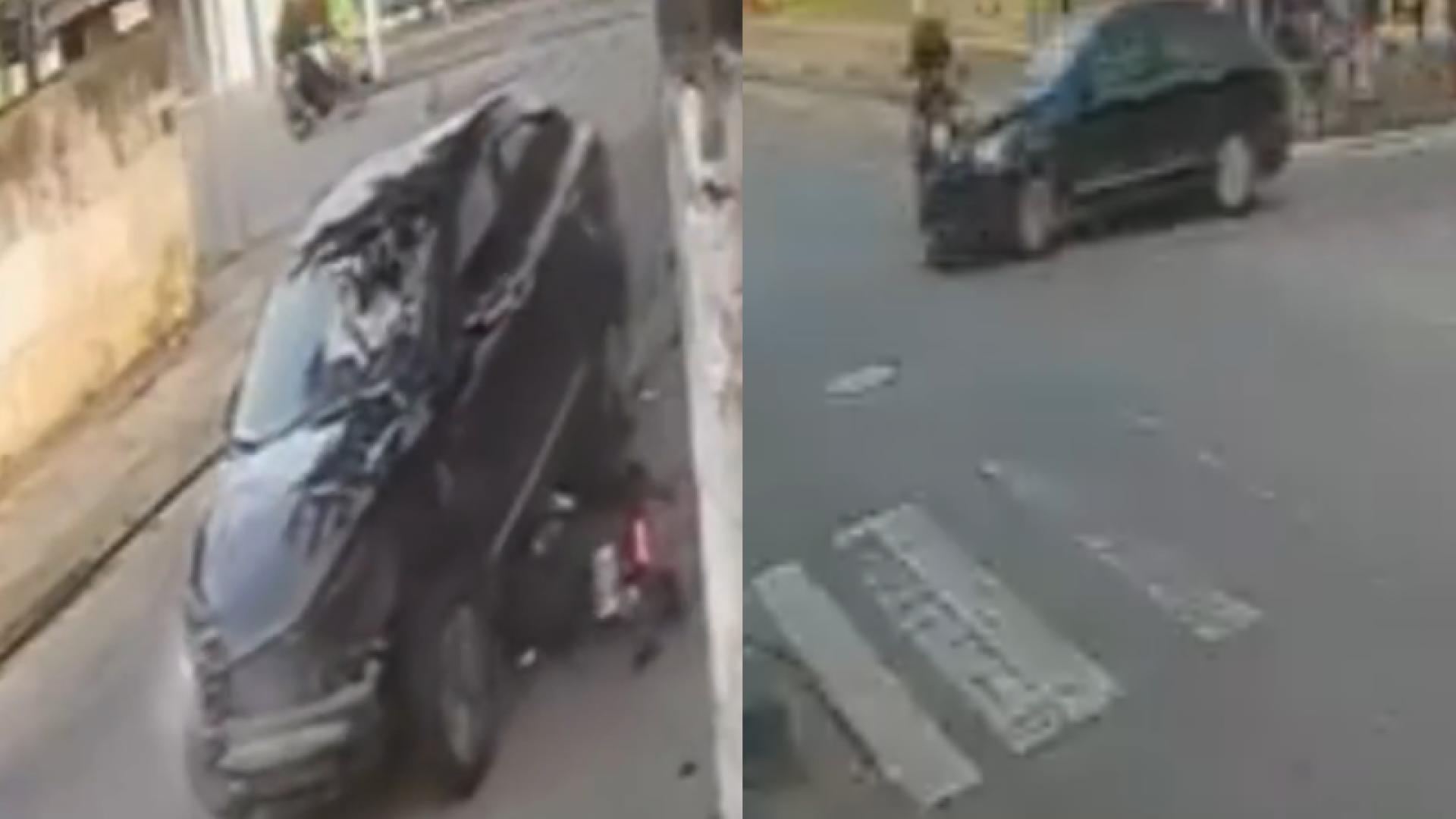 Um homem, de 27 anos, e uma mulher, de 18, ficaram feridos após a motocicleta em que estavam ser atingida por um carro...