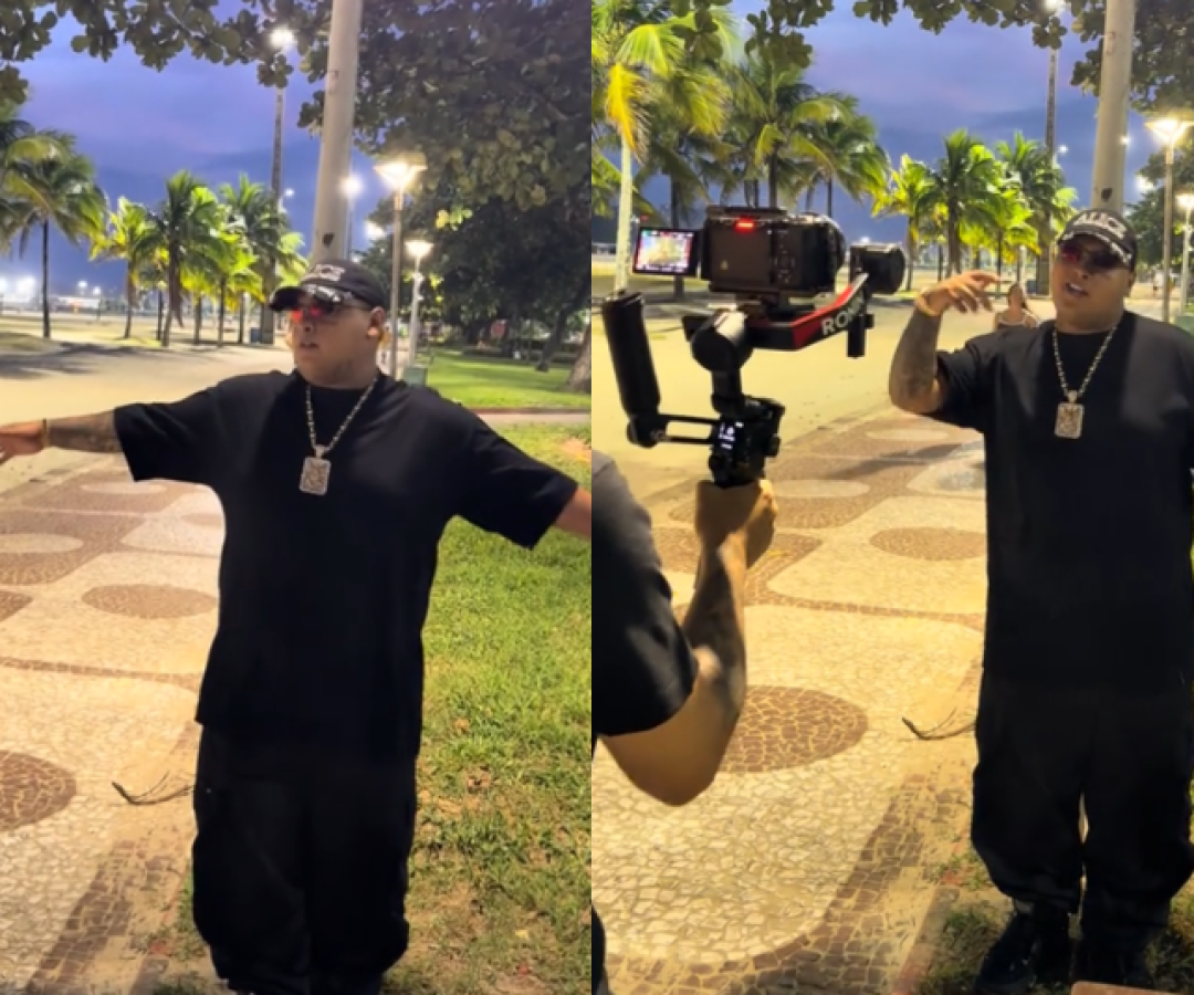 O cantor MC Ryan SP participou de uma gravação na orla de Santos, no litoral de São Paulo, pouco antes de ser preso durante...