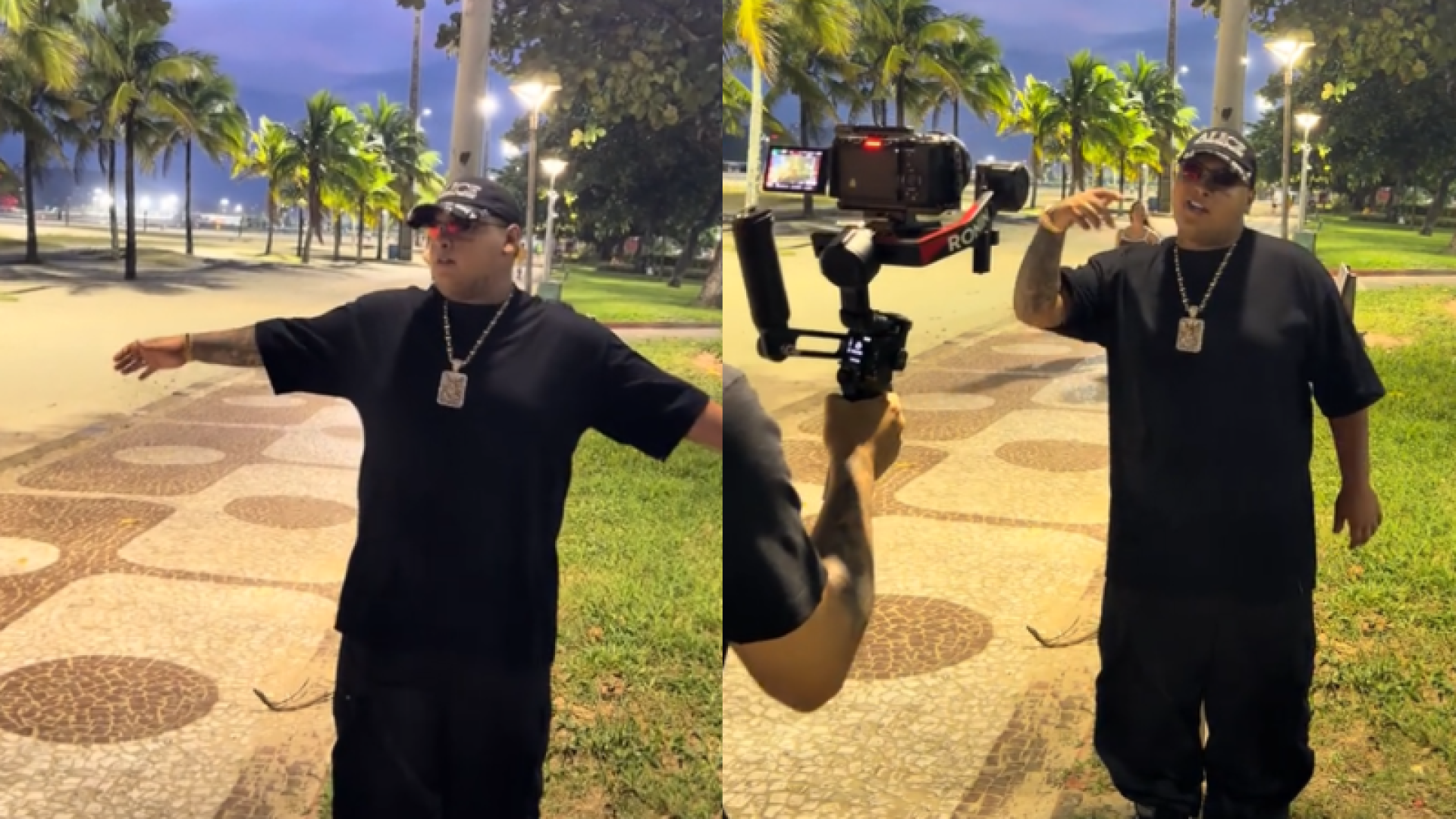 O cantor MC Ryan SP participou de uma gravação na orla de Santos, no litoral de São Paulo, pouco antes de ser preso durante...