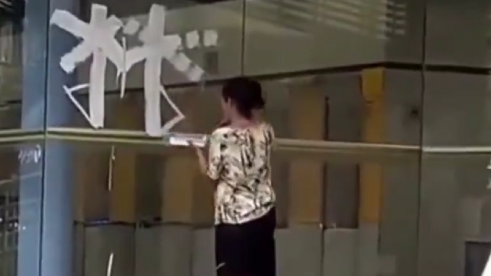 Uma mulher em situação de rua foi flagrada pichando a vidraça de uma agência do Banco do Brasil, localizada na Rua Frei Gaspar...