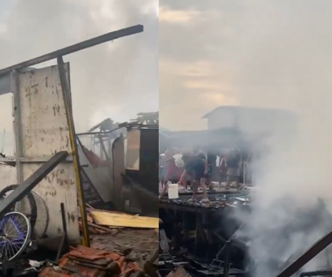 Pela segunda vez em uma semana, um incêndio atingiu a comunidade do Dique da Vila Gilda, em Santos, no litoral de São Paulo...