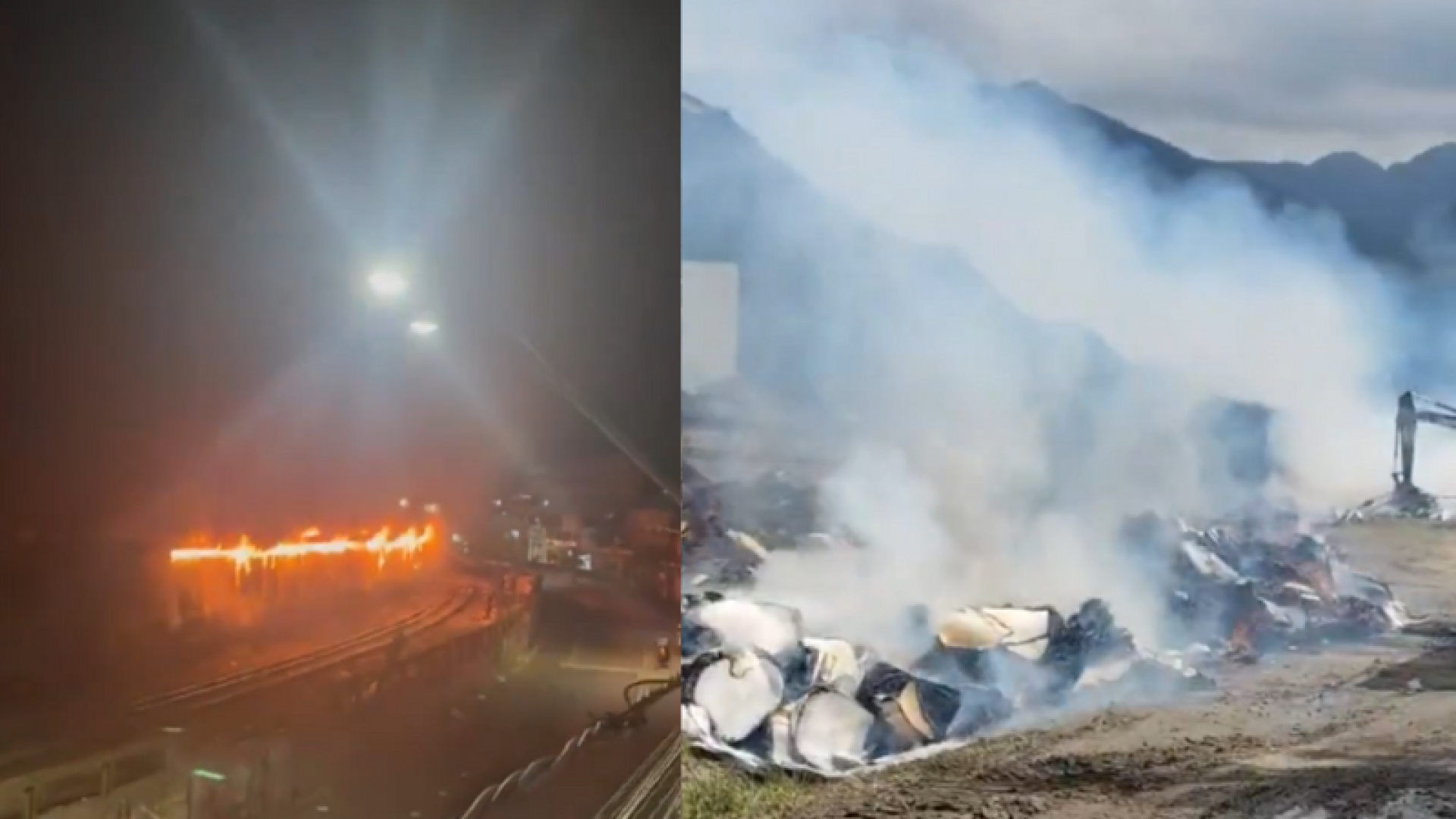 Um incêndio de grandes proporções atingiu 13 vagões carregados de celulose de uma composição da Rumo Logística na noite...