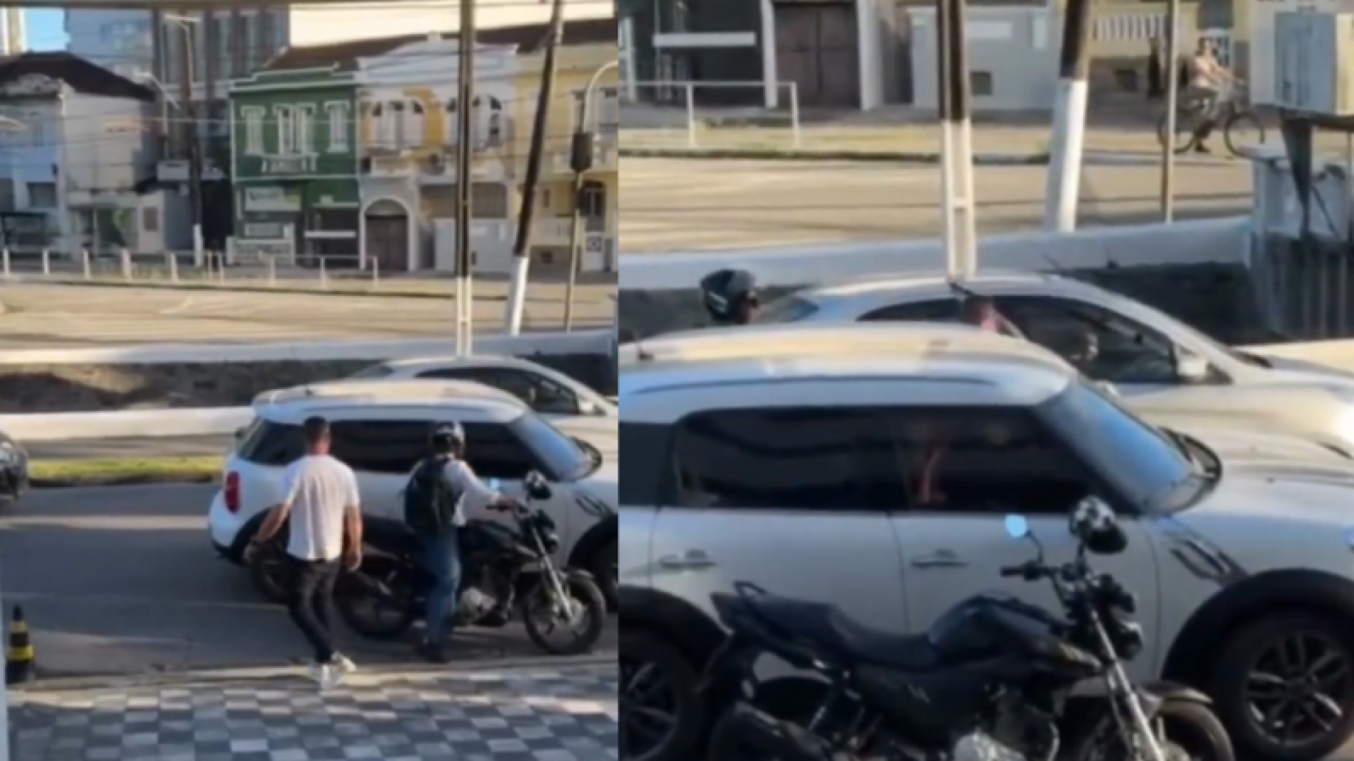 Uma motociclista de 27 anos foi agredida, xingada e arrastada por cerca de 40 metros por um motorista de carro após ser atingida...