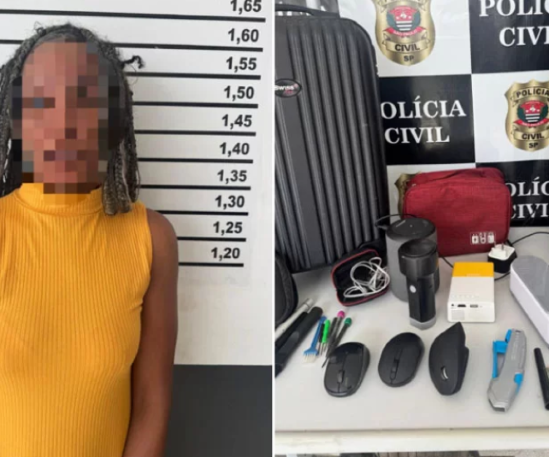 Uma mulher de 42 anos foi presa em flagrante nesta quarta-feira (8), em São Vicente, no litoral de São Paulo, suspeita de furtar...