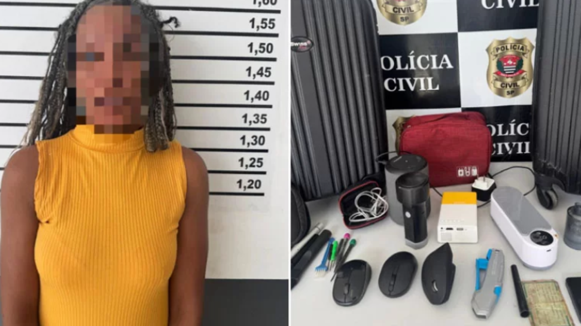 Uma mulher de 42 anos foi presa em flagrante nesta quarta-feira (8), em São Vicente, no litoral de São Paulo, suspeita de furtar...