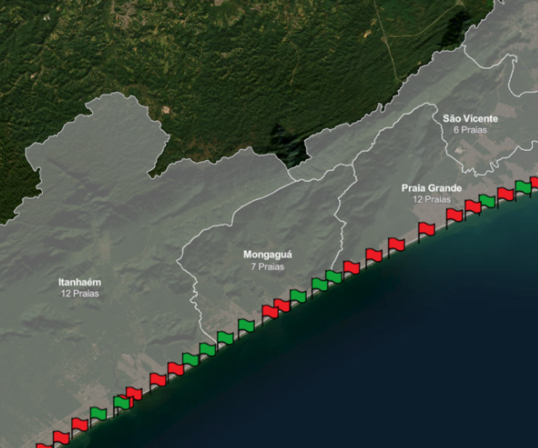 A Companhia Ambiental do Estado de São Paulo (CETESB) atualizou o balanço de balneabilidade das praias da Baixada Santista...