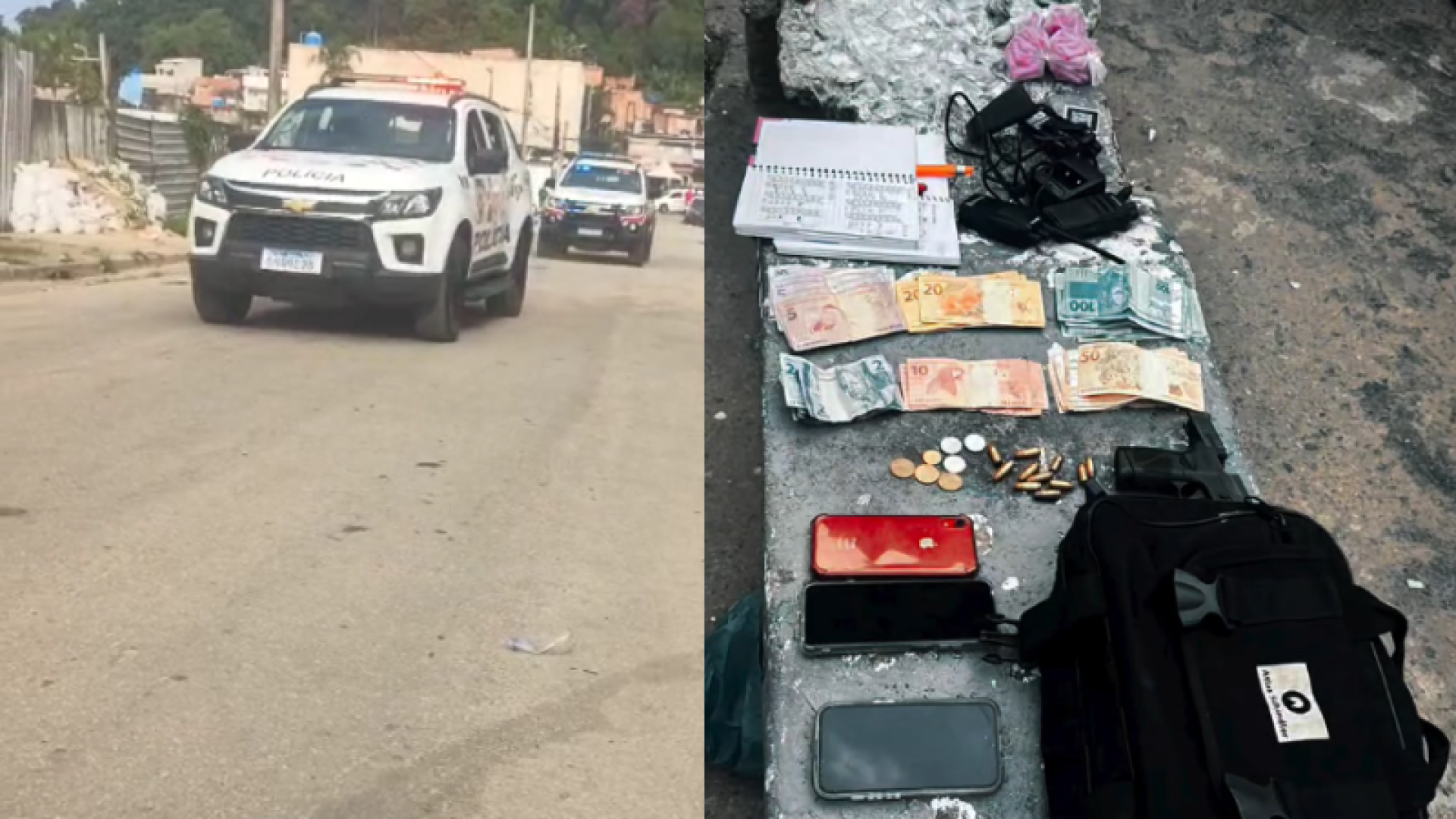 Dois homens foram baleados durante uma operação da Polícia Militar na Rua Mário Malheiros, em Guarujá (SP), durante o cumprimento...