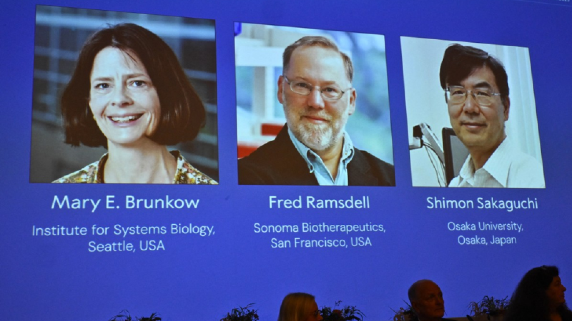 Os cientistas Mary E. Brunkow e Fred Ramsdell, dos Estados Unidos, e Shimon Sakaguchi, do Japão, foram agraciados com o Prêmio Nobel...