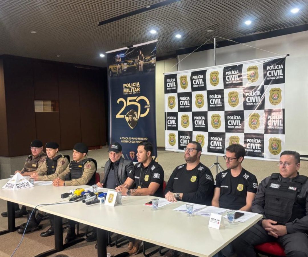 Forças de segurança falam com imprensa sobre Operação Aqueronte em Uberlândia