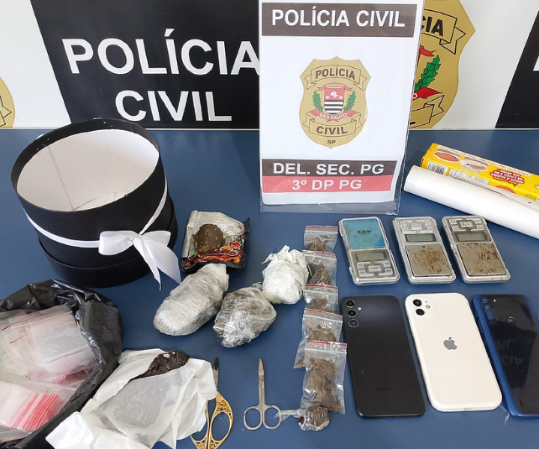 Suspeito de tráfico é preso com drogas potentes em esquema de entrega na Praia Grande