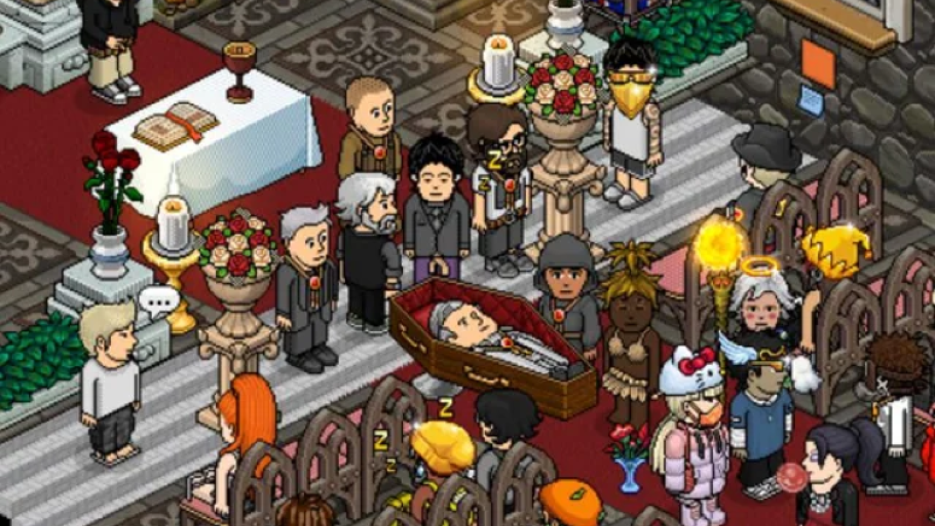 Funeral virtual do Papa Francisco no Habbo Hotel viraliza