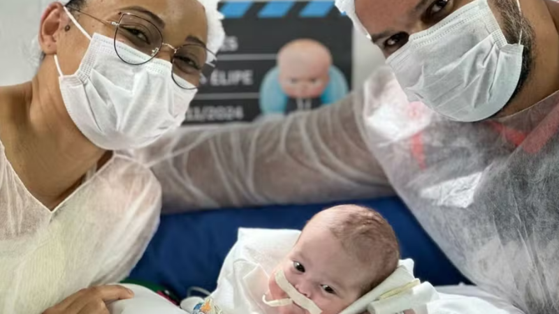 Mãe de bebê com problema na laringe cobra transferência para UTI pediátrica em Santos