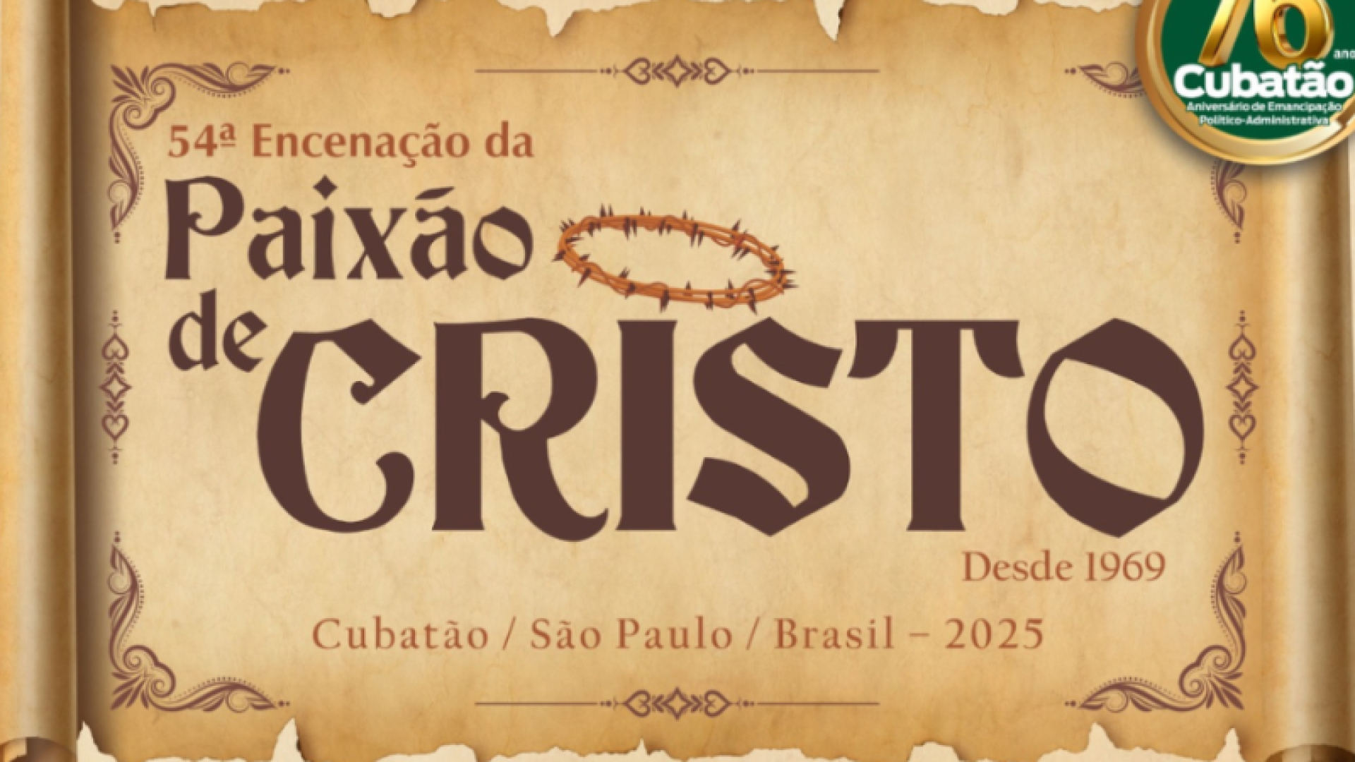 Hoje acontece à 54ª Encenação da Paixão de Cristo de Cubatão