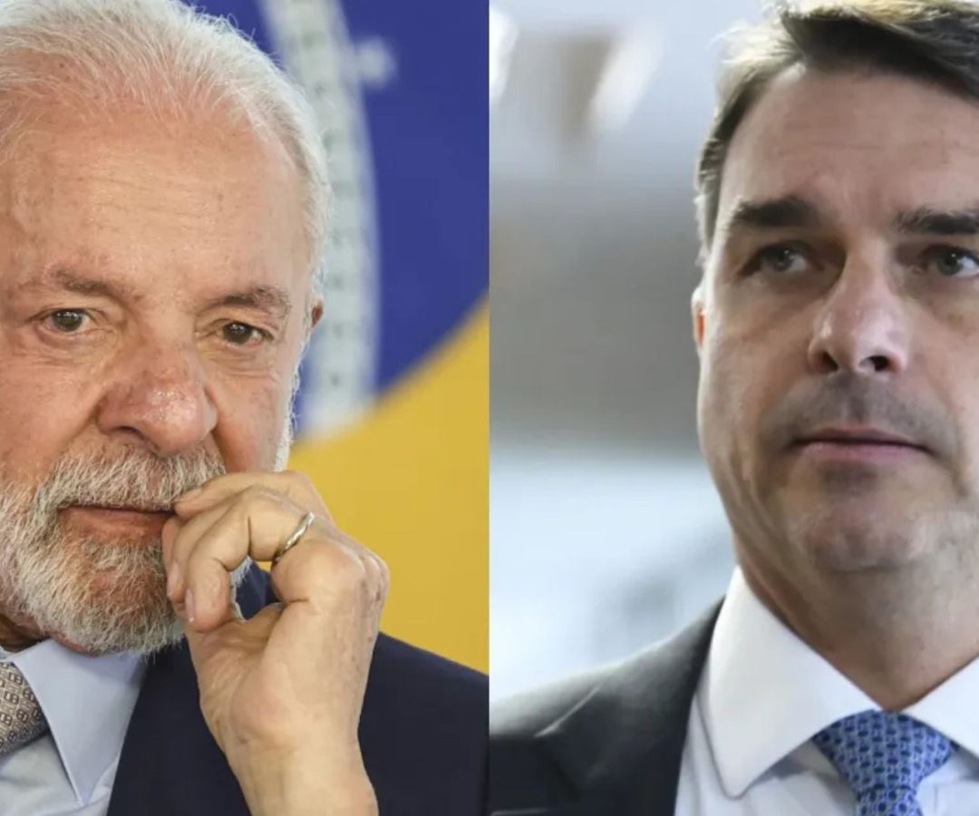 Lula e Flávio Bolsonaro