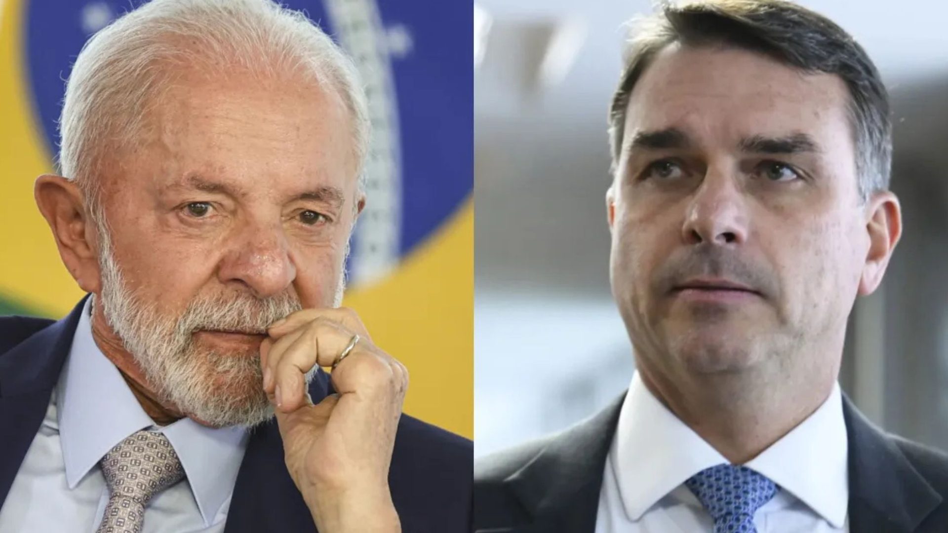 Lula e Flávio Bolsonaro