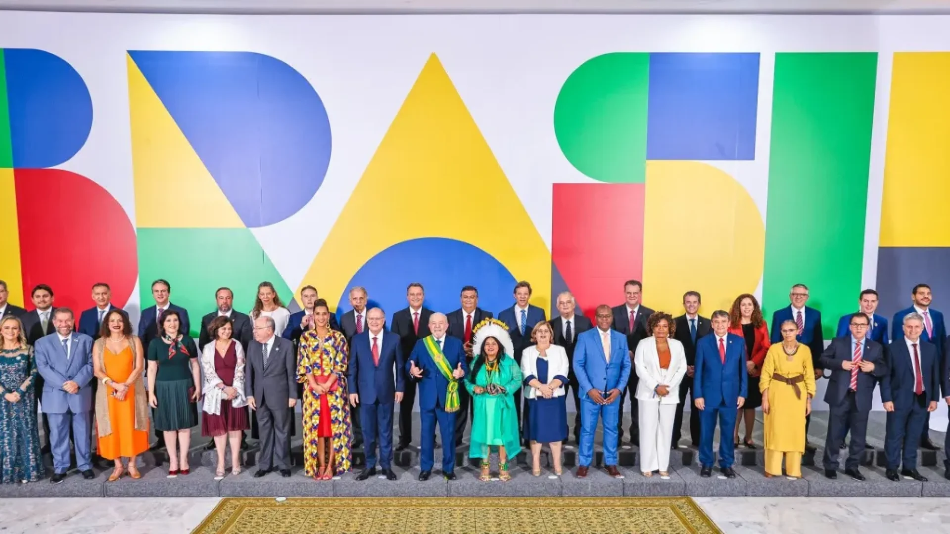 Ministros do Brasil com o Presidente Lula