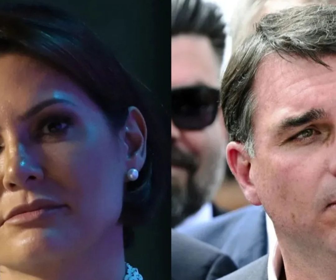 Michelle grava vídeo com Flávio