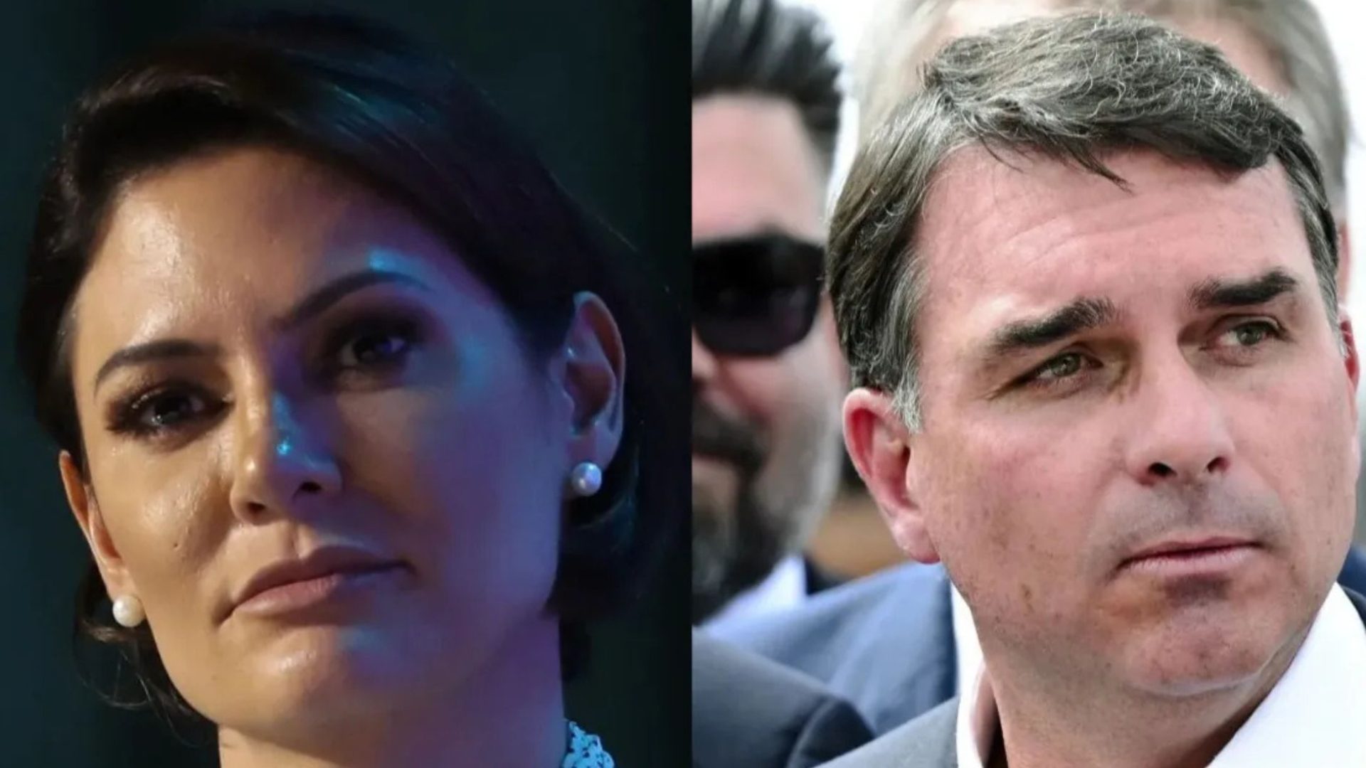 Michelle grava vídeo com Flávio
