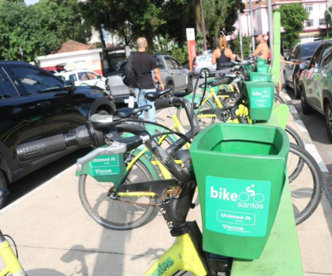 Na próxima terça-feira (19), Dia do Ciclista, o sistema de bicicletas compartilhadas Bike Santos ficará gratuito em toda a cidade.