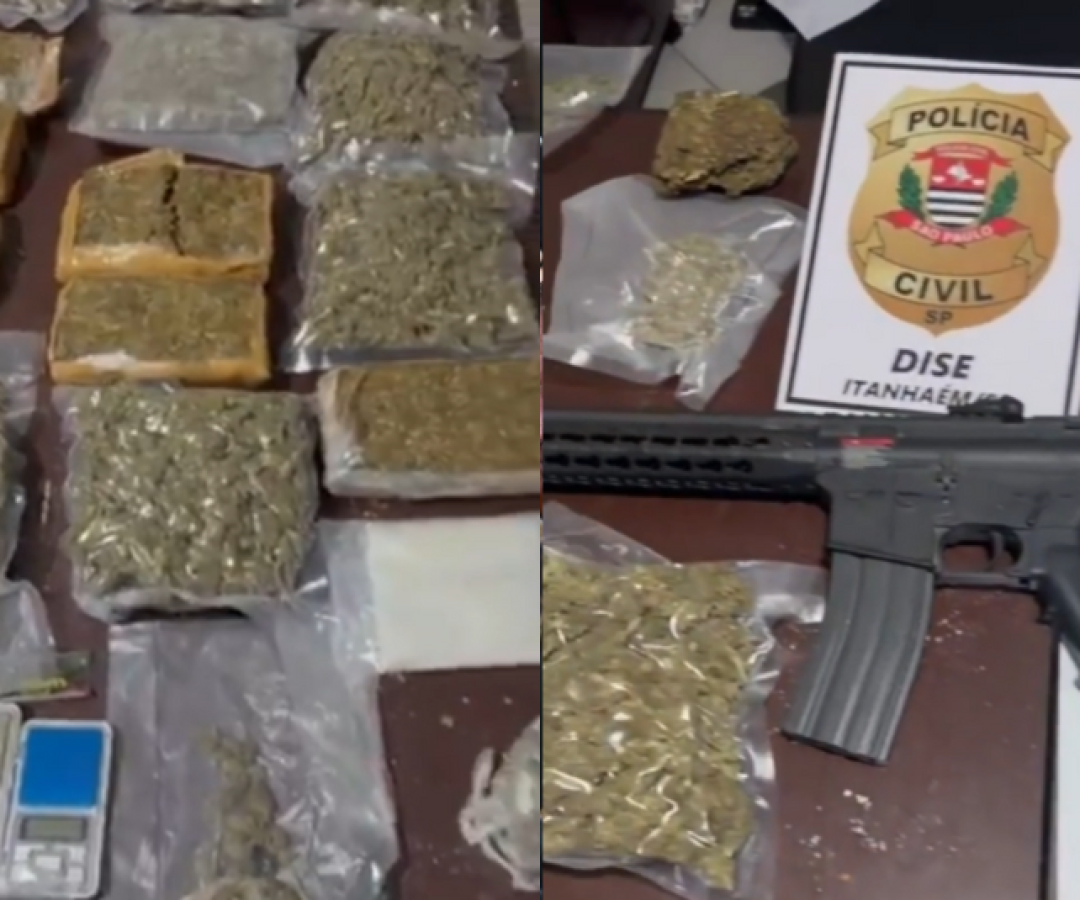 Dois homens, de 37 e 24 anos, foram presos em flagrante na última sexta-feira (12) com 13 quilos de drogas e armas em Peruíbe...