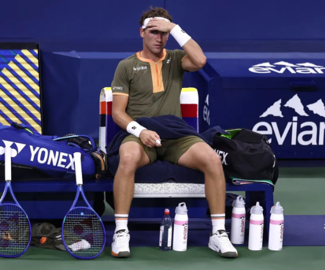 Durante sua participação no US Open 2025, o tenista norueguês Casper Ruud, número 12 do ranking de simples da ATP