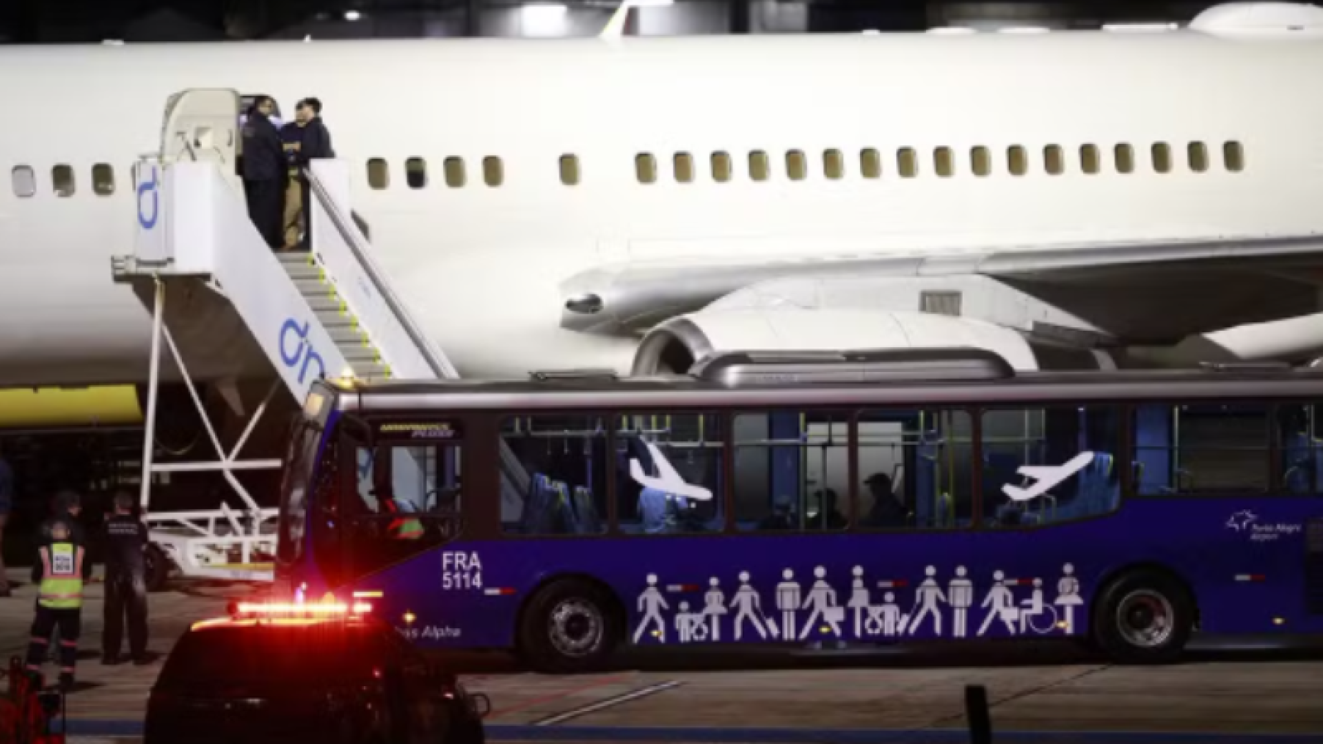 A Polícia Federal confirmou que o avião da Força Aérea dos Estados Unidos que pousou em Porto Alegre, na tarde de terça-feira (19),