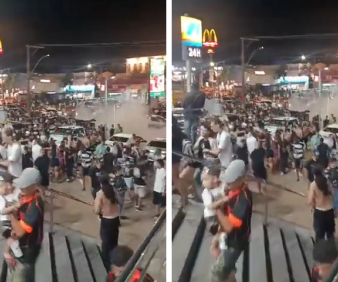 Caos em Uberaba: comemoração do Corinthians termina com ação da PM