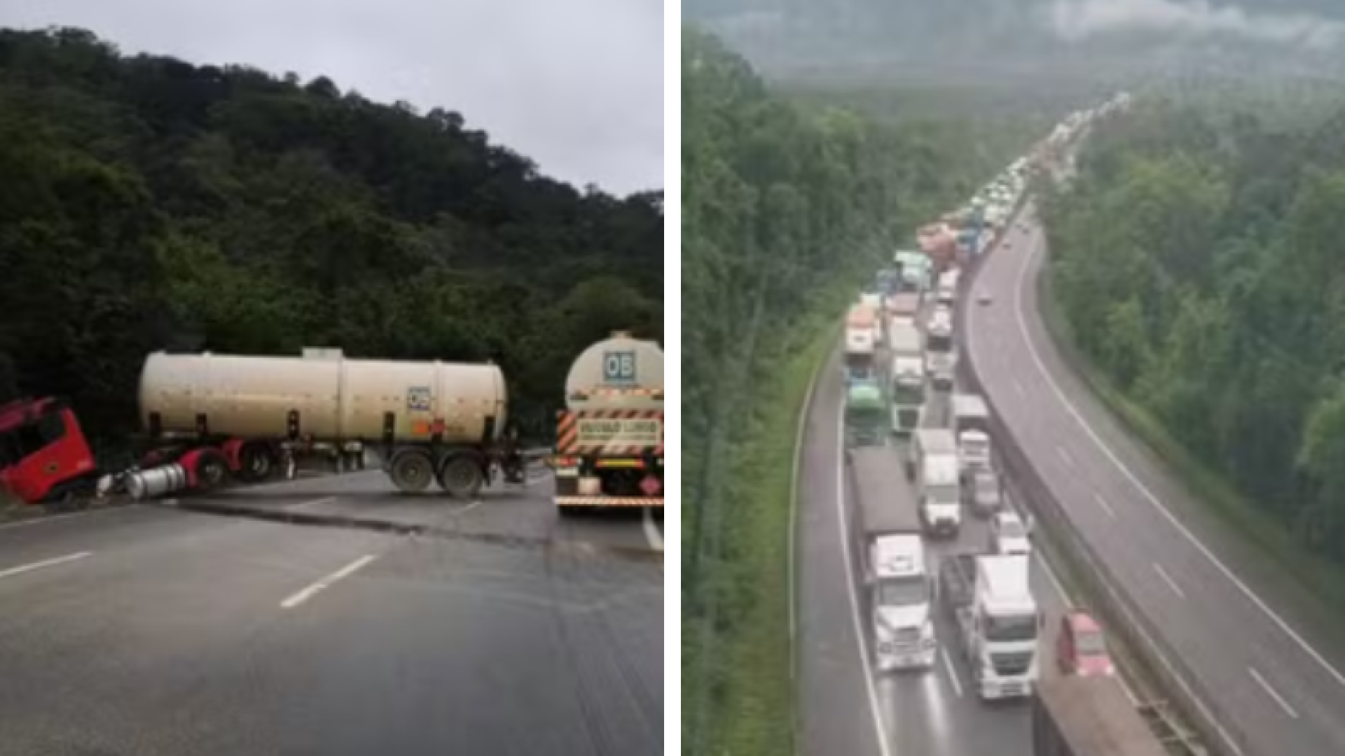 Pane em carreta causa congestionamento na Cônego Domênico Rangoni