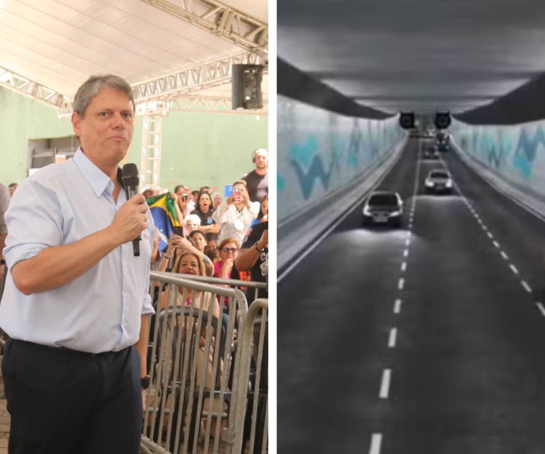 Túnel Santos-Guarujá pode ser entregue em 2030, afirma Tarcísio de Freitas