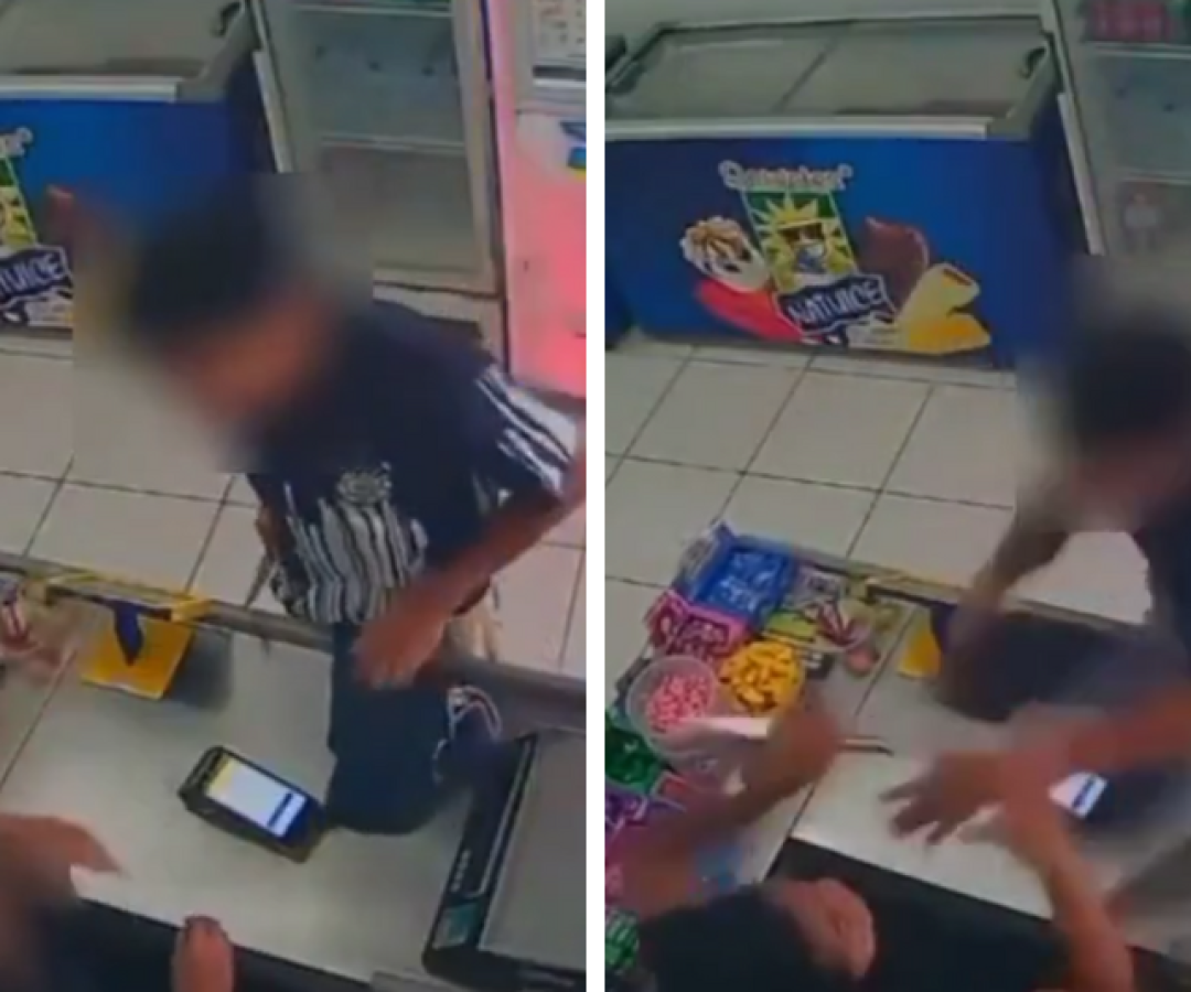 Funcionária reage a assalto e desarma criminoso em sorveteria de São Vicente