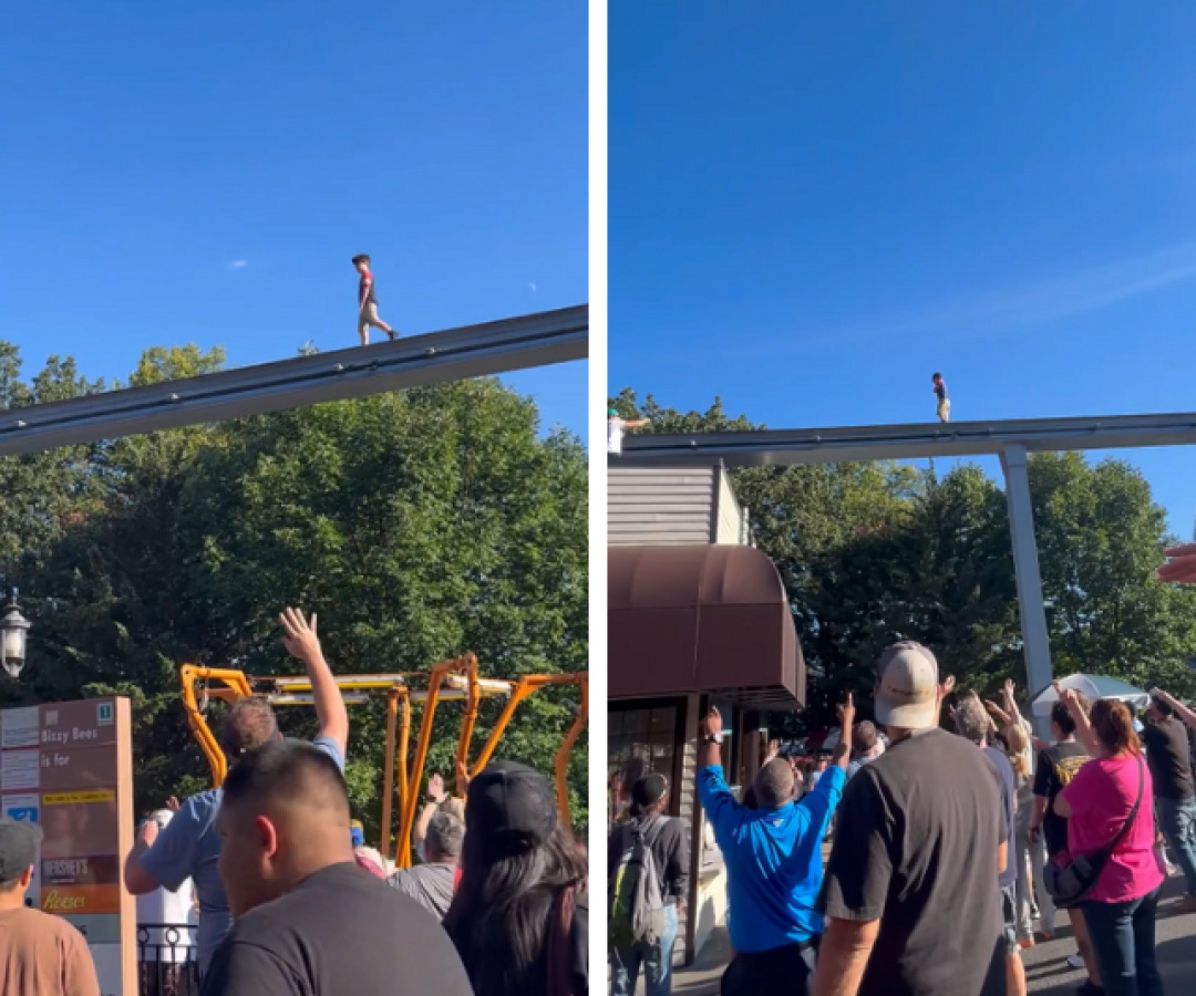Menino é resgatado após andar sozinho em trilho elevado de brinquedo nos EUA