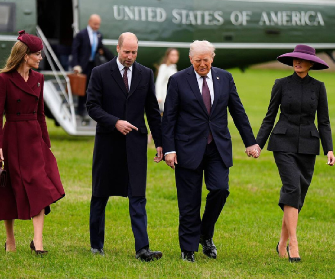 Trump é recebido pelo rei Charles em visita ao Reino Unido