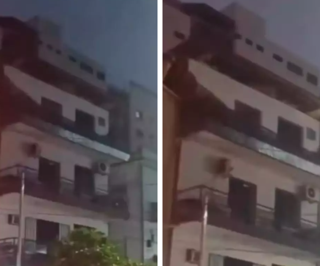 Prédio em Santos é interditado após parte do telhado desabar no Campo Grande