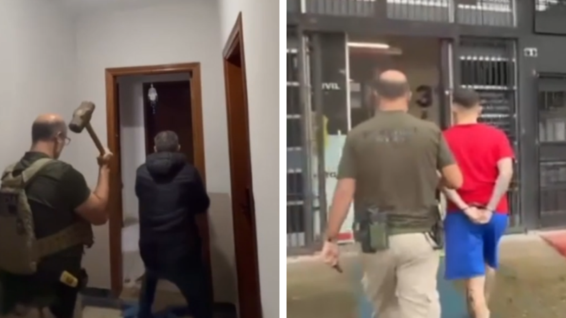 Polícia arromba porta e prende suspeito de chefiar golpes bancários em Santos