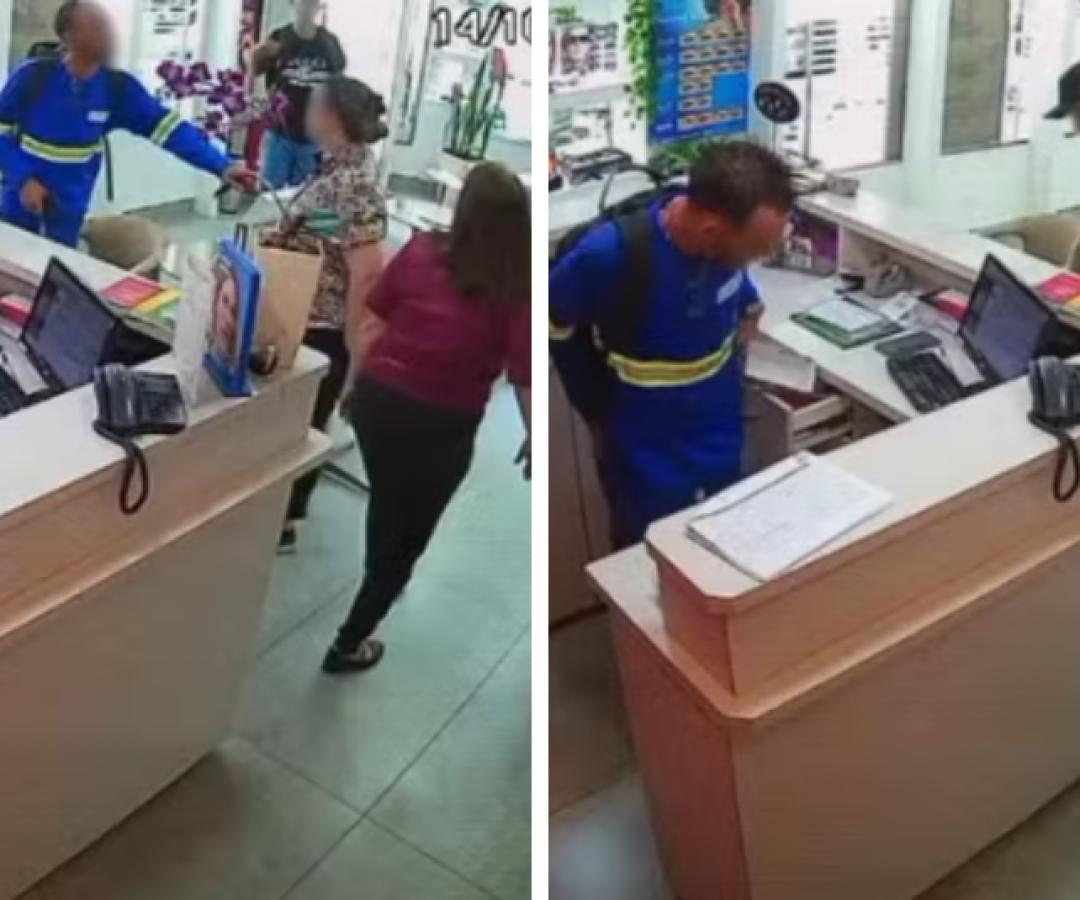 Criminosos armados invadem ótica em Santos e levam dinheiro, óculos e aliança em 2 minutos