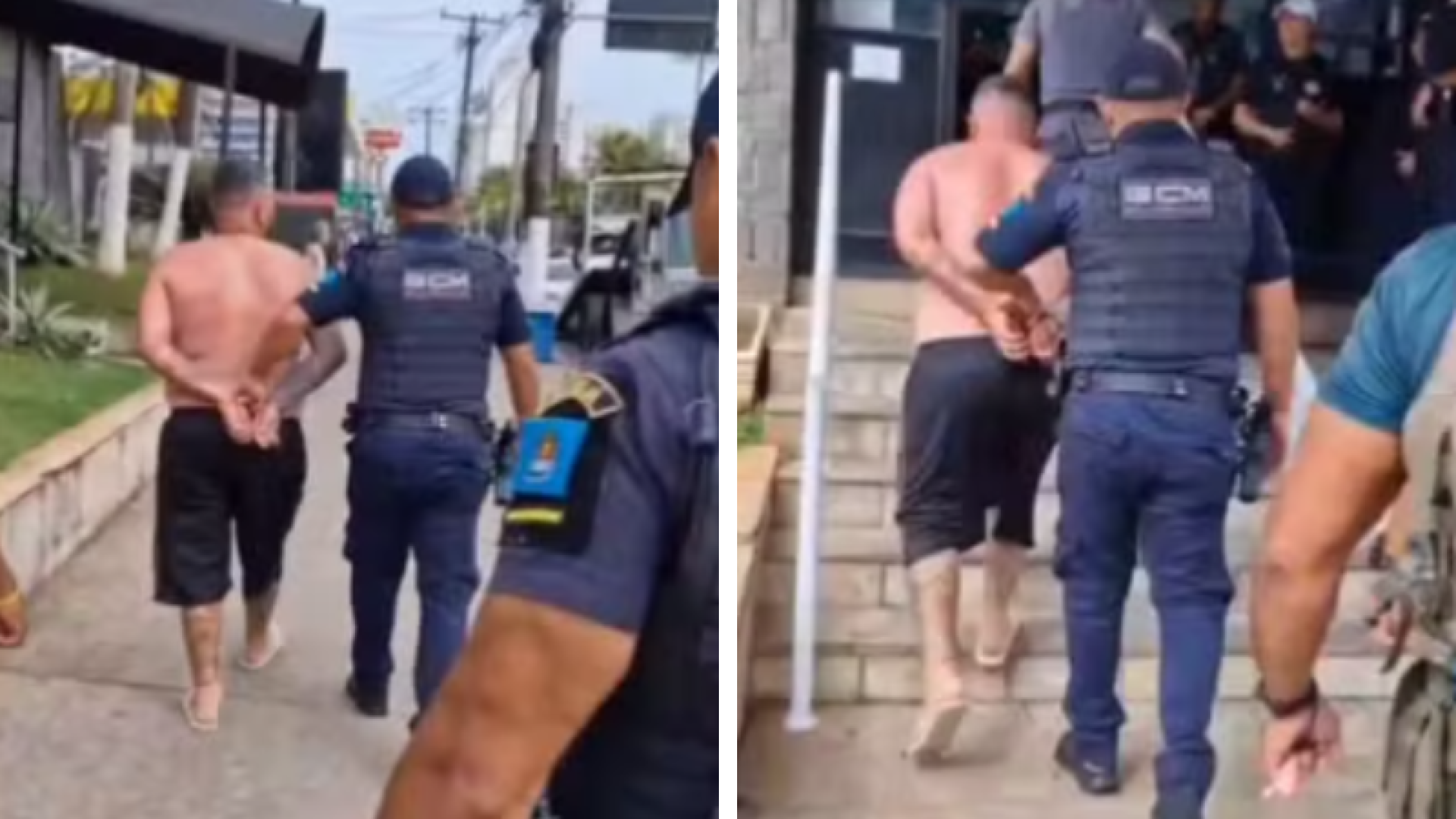 Turista com mandado de prisão é detido após agredir namorada em praia de Guarujá