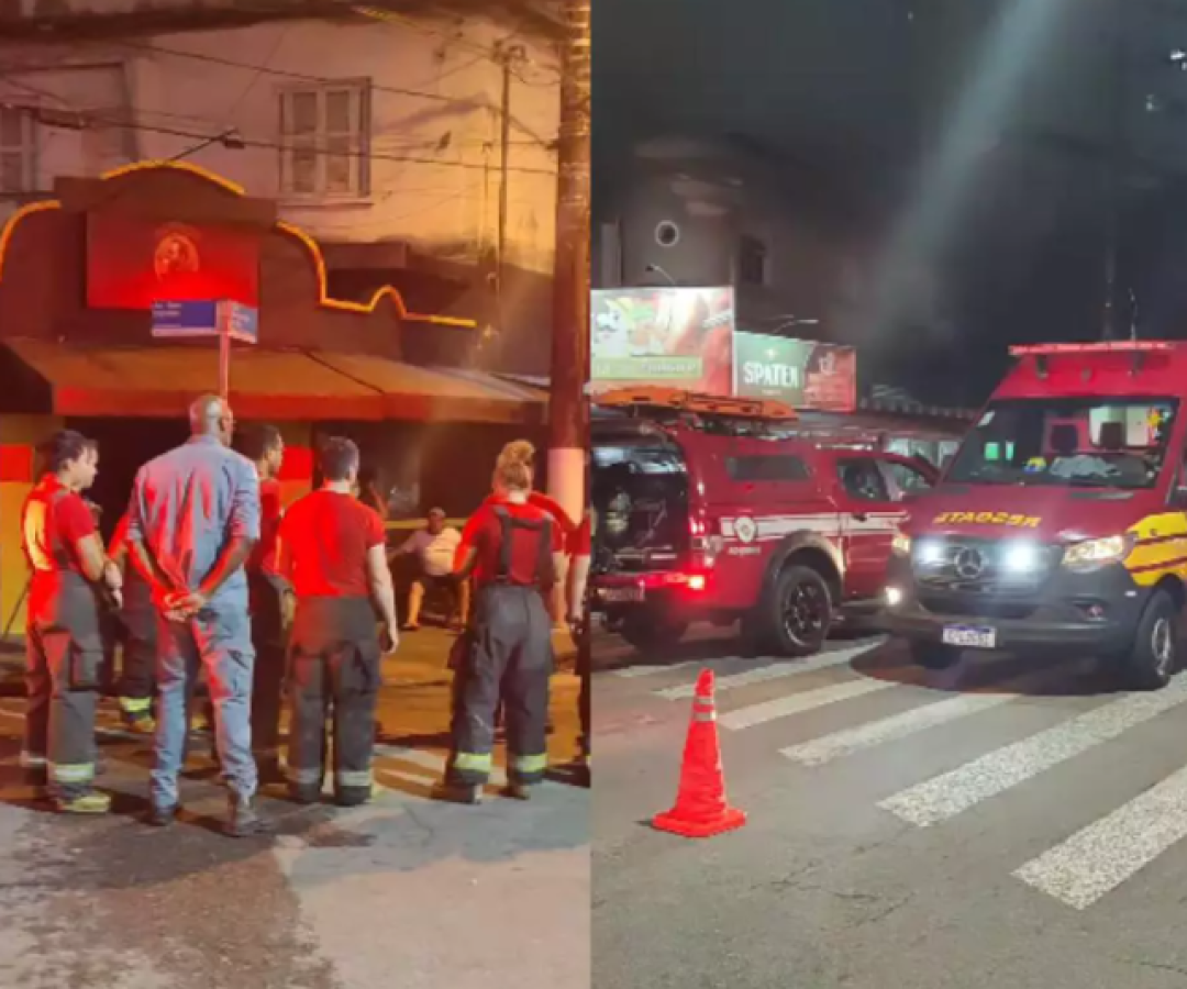 Incêndio atinge bar no Embaré, em Santos; um é socorrido por inalação de fumaça