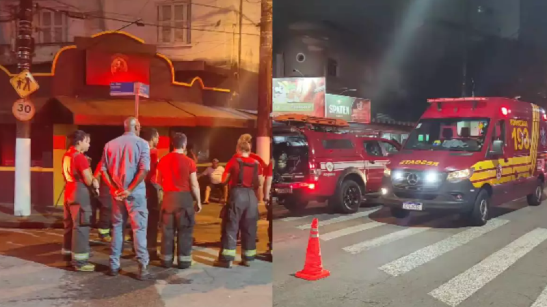 Incêndio atinge bar no Embaré, em Santos; um é socorrido por inalação de fumaça