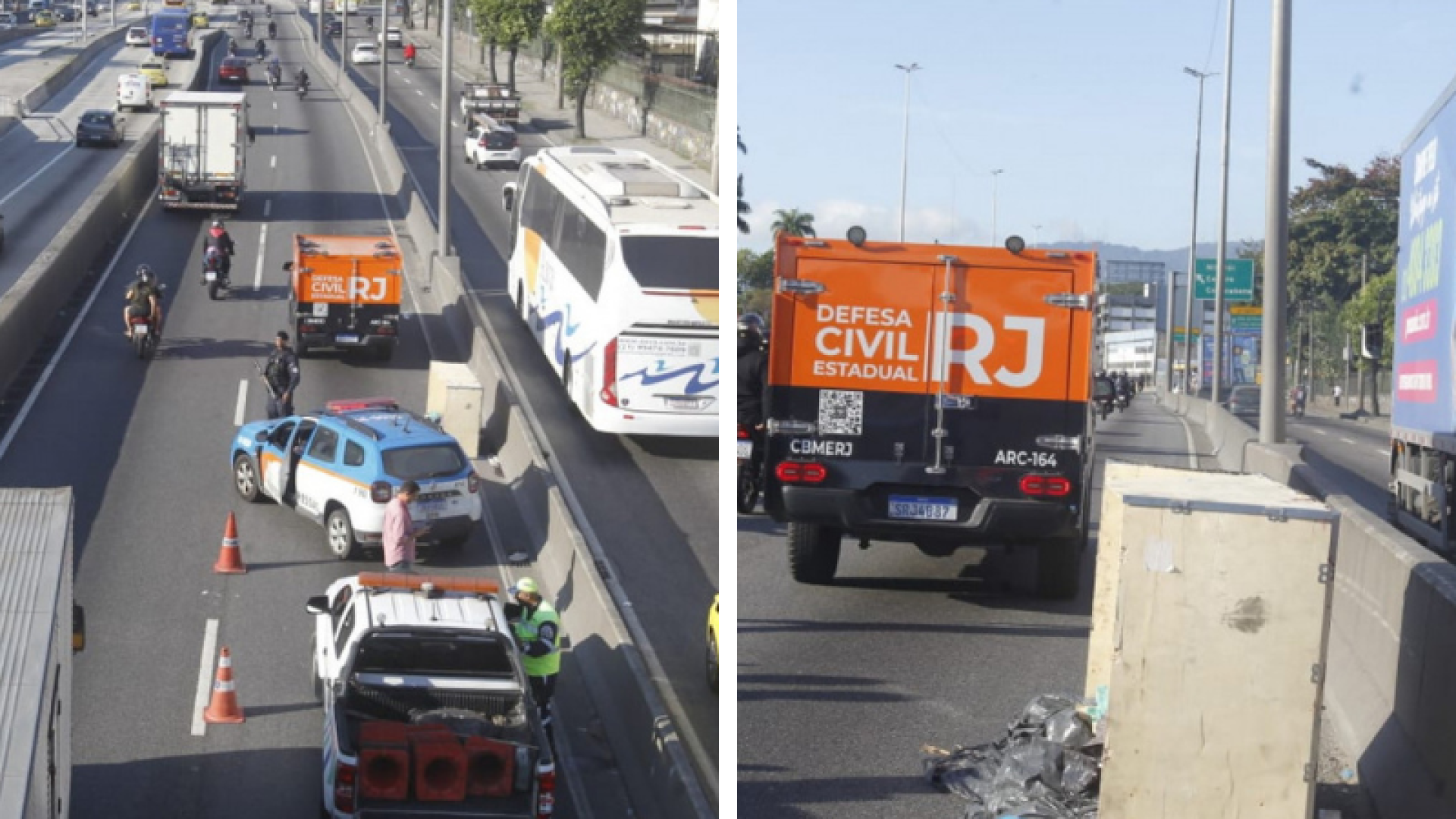 Um corpo foi encontrado na manhã desta terça-feira (19) dentro de um caixote de madeira, em plena pista central da Avenida Brasil,